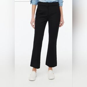 NWT J. Crew Tall Kelsey Cotton-Blend Flare Pant BK379 size 0 Tall Black